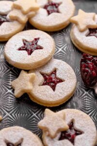Shortbread Linzer Cookies with Raspberry Jam